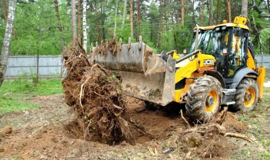 Механический способ корчевания пней