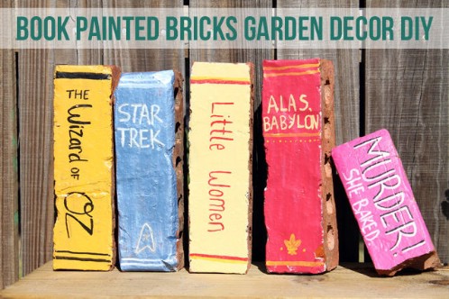 Repurposed Brick Book Decorations