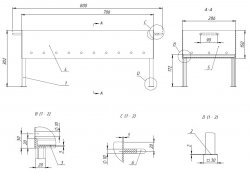 Размеры мангала для шашлыка чертеж
