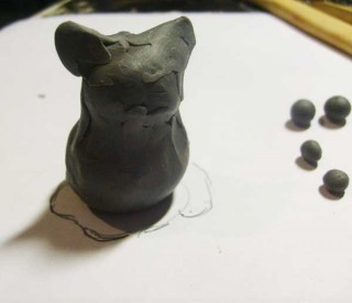 Создаем фигурку котенка из камня, фото № 3