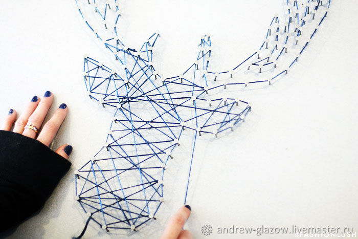 Создаем контурного оленя в технике String Art, фото № 1