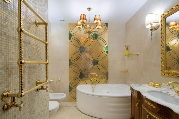 мозаика в интерьере ванной