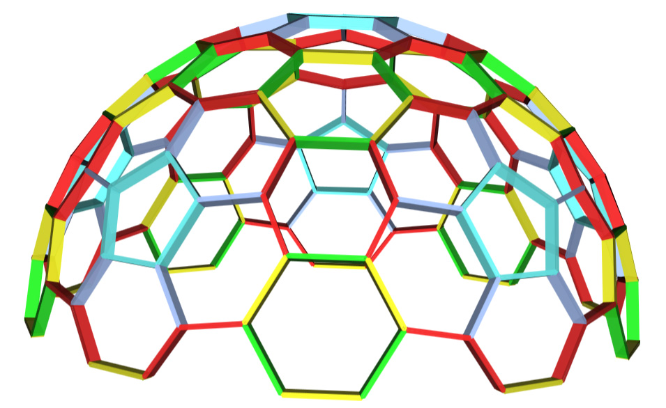 купол в форме фулерена