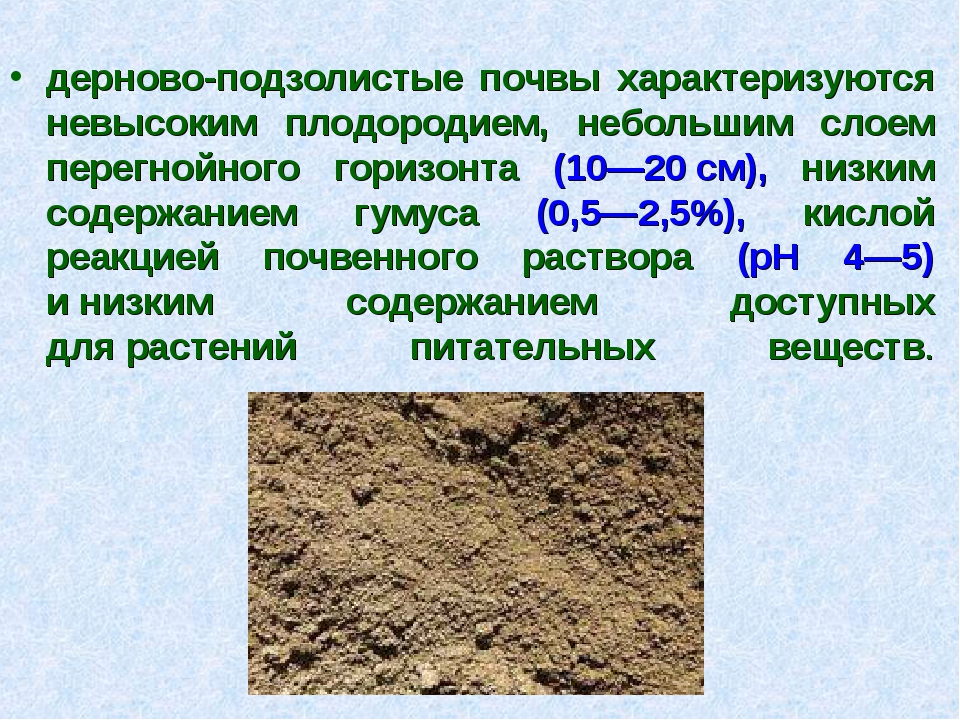 Показатели почвенного плодородия