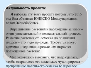 Актуальность проекта: Я выбрала эту тему проекта потому, что 2016 год был об