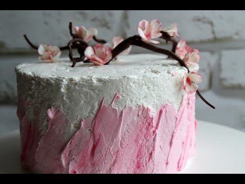 Как сделать ВЕТОЧКУ САКУРЫ - декор для торта