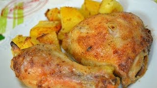 Ну, оОчень вкусные - Куриные окорочка в духовке с картошкой!