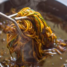 Easy 10 Minute Asian Zucchini Noodles (low-carb, Paleo)