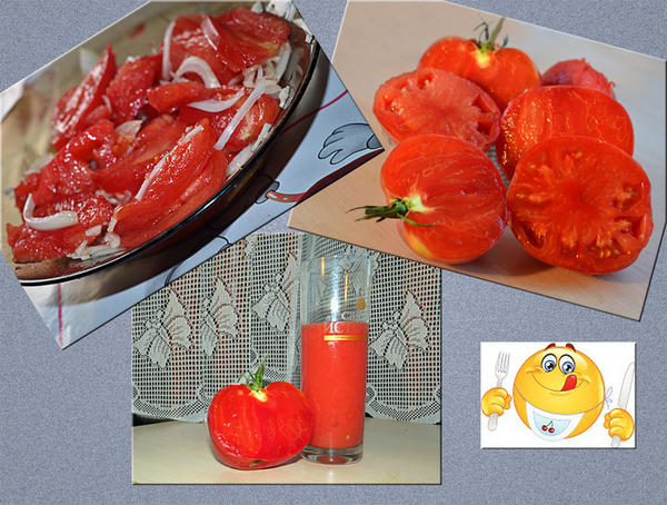 Сок и салатик