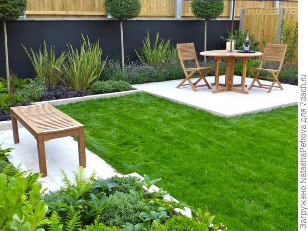 Добавьте акценты, разнообразьте визуальный ряд. Фото с сайта http://www.hampsteadgardendesign.com