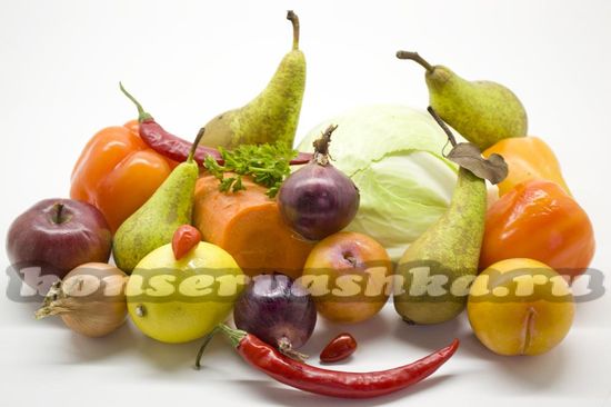 подготовим овощи и фрукты
