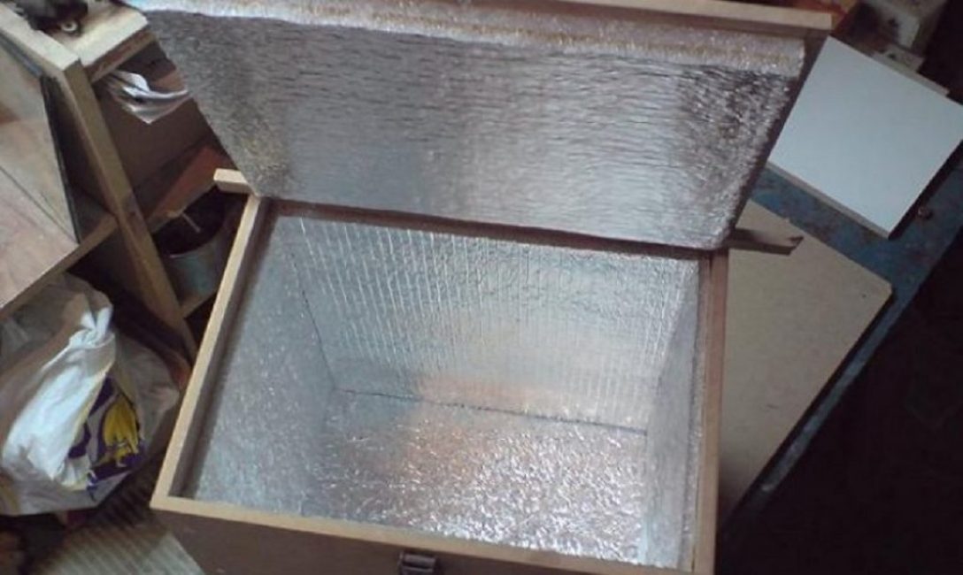 Самодельный ящик для хранения клубней с теплоизоляцией
