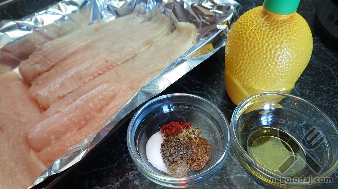 Ингредиенты для выпекания рыбы