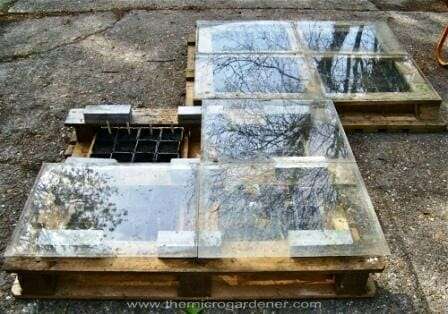 Pallet seed raising greenhouse. 