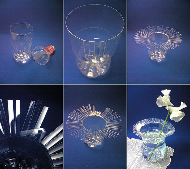 Make Bottle Vase in Simple Way How to make things from plastic bottles