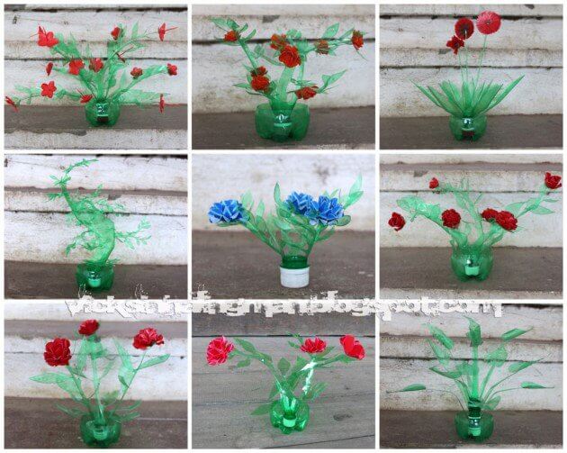 Plastic Pot and Flowers to Decorate Your Home How to make things from plastic bottles