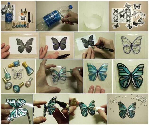 Colorful Butterfly from Plastic Bottle How to make things from plastic bottles