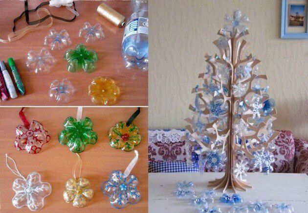 Christmas Tree Using Plastic Bottles How to make things from plastic bottles