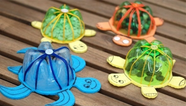 Tortoise From Plastic Bottles for Kids How to make things from plastic bottles