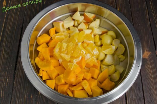 Варенье из тыквы с физалисом, яблоками и апельсином